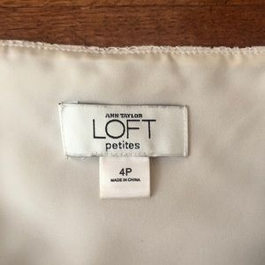 The Loft - cream & black lace dress size 4p